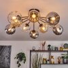 Ripoll Plafondlamp, Kogellampje Amber, Duidelijk, Rookkleurig, 10-lichts