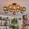 Ripoll Plafondlamp, Kogellampje Blauw, Groen, Koperkleurig, 12-lichts