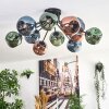 Ripoll Plafondlamp, Kogellampje Blauw, Groen, Koperkleurig, 12-lichts