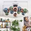 Ripoll Plafondlamp, Kogellampje Blauw, Groen, Koperkleurig, 12-lichts