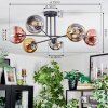 Koyoto Plafondlamp, Kogellampje 72 cm Chroom, Goud, Duidelijk, Koperkleurig, Rookkleurig, 6-lichts