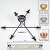 Koyoto Plafondlamp, Kogellampje 72 cm Chroom, Goud, Duidelijk, Koperkleurig, Rookkleurig, 6-lichts