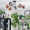 Koyoto Plafondlamp, Kogellampje 72 cm Chroom, Goud, Duidelijk, Koperkleurig, Rookkleurig, 6-lichts