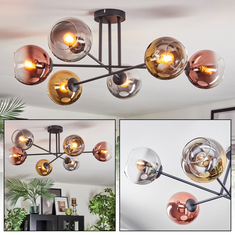 Koyoto Plafondlamp, Kogellampje 72 cm Goud, Duidelijk, Koperkleurig, Rookkleurig, 6-lichts main product photo