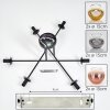 Koyoto Plafondlamp, Kogellampje 72 cm Goud, Duidelijk, Koperkleurig, Rookkleurig, 6-lichts