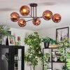 Koyoto Plafondlamp, Kogellampje 72 cm Koperkleurig, 6-lichts