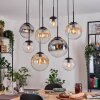Gastor Hanglamp, Kogellampje, Hanglamp Amber, Duidelijk, Rookkleurig, 8-lichts