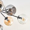 Ripoll Plafondlamp, Kogellampje Amber, Duidelijk, Rookkleurig, 8-lichts