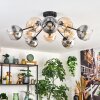 Koyoto Plafondlamp, Kogellampje 81 cm Amber, Duidelijk, Rookkleurig, 10-lichts