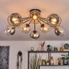 Koyoto Plafondlamp, Kogellampje 81 cm Amber, Duidelijk, Rookkleurig, 10-lichts