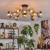 Koyoto Plafondlamp, Kogellampje 81 cm Amber, Duidelijk, Rookkleurig, 10-lichts