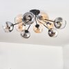 Koyoto Plafondlamp, Kogellampje 81 cm Amber, Duidelijk, Rookkleurig, 10-lichts