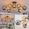 Koyoto Plafondlamp, Kogellampje 82 cm Amber, Rookkleurig, 10-lichts
