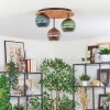 Koyoto Plafondlamp, Kogellampje 40 cm Natuurlijke kleuren, Zwart, 3-lichts