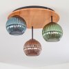 Koyoto Plafondlamp, Kogellampje 40 cm Natuurlijke kleuren, Zwart, 3-lichts