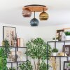 Koyoto Plafondlamp, Kogellampje 40 cm Natuurlijke kleuren, Zwart, 3-lichts