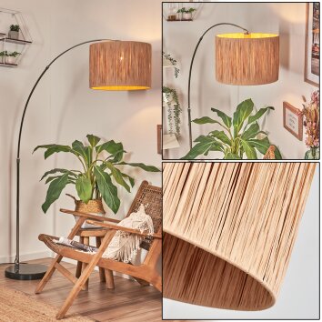 Granja Staande lamp Chroom, Zwart, 1-licht