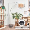 Granja Staande lamp, Booglampen Chroom, Zwart, 1-licht