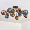 Ripoll Plafondlamp, Kogellampje Blauw, Goud, Koperkleurig, 12-lichts