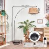 Granja Staande lamp, Booglampen Chroom, Zwart, 1-licht