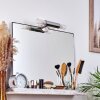 Morges Spiegellamp LED Donkerbruin, Nikkel mat, 2-lichts