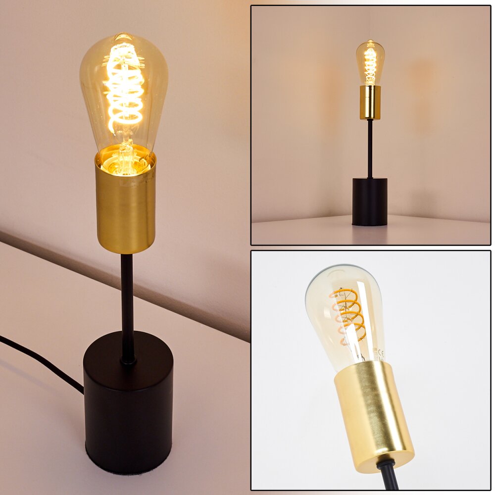 Gnarp Tafellamp Goud, Zwart, 1-licht main product photo