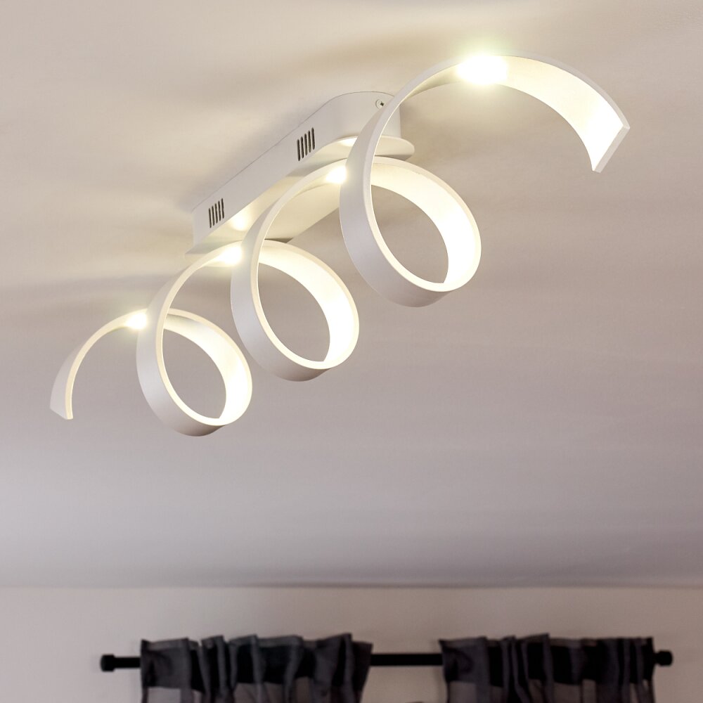 Rezat Plafondlamp LED Wit, 1-licht