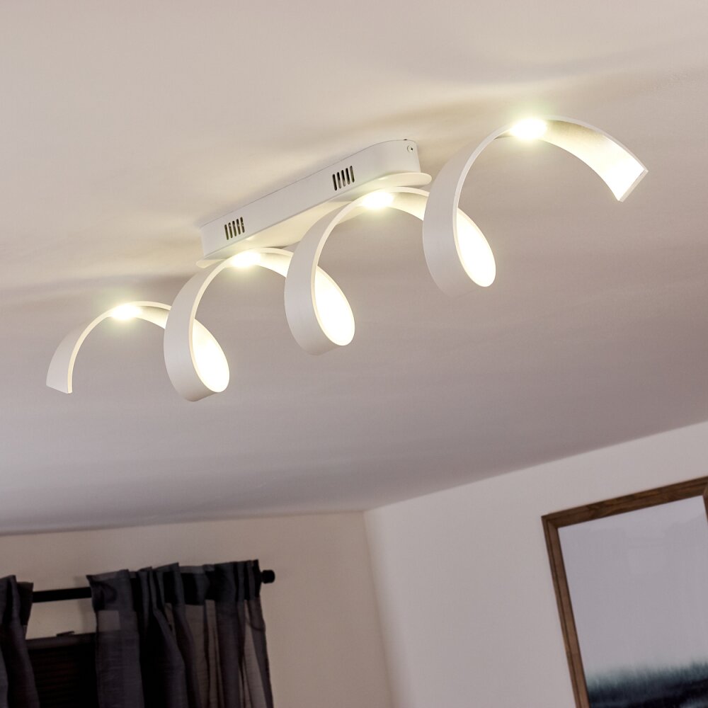 Rezat Plafondlamp LED Wit, 1-licht