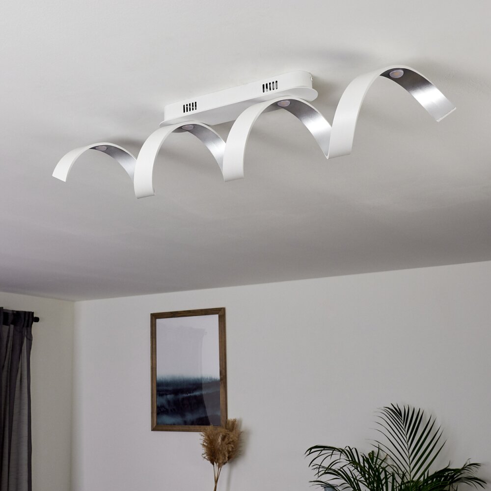 Rezat Plafondlamp LED Wit, 1-licht
