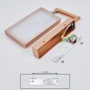 Anneau Muurlamp LED Chroom, Koperkleurig, 1-licht