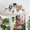 Koyoto Plafondlamp, Kogellampje 86 cm Amber, Duidelijk, Rookkleurig, 8-lichts
