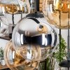 Gastor Hanglamp, Kogellampje, Hanglamp Amber, Chroom, Duidelijk, Rookkleurig, 8-lichts