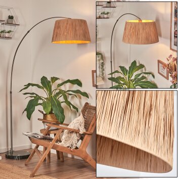Granja Staande lamp Nikkel mat, Zwart, 1-licht