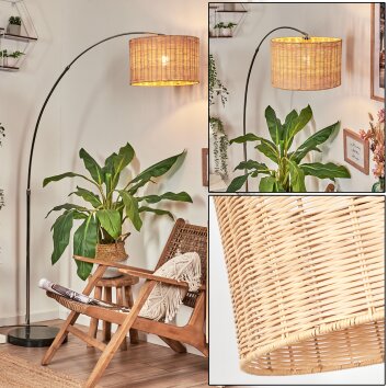 Cavaca Staande lamp Chroom, Zwart, 1-licht