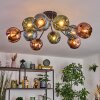 Ripoll Plafondlamp, Kogellampje Blauw, Groen, Koperkleurig, 10-lichts