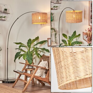 Cavaca Staande lamp Nikkel mat, Zwart, 1-licht