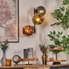 Ripoll Kogellampje, Wandlamp Blauw, Goud, Koperkleurig, 3-lichts