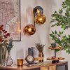 Ripoll Kogellampje, Wandlamp Blauw, Goud, Koperkleurig, 3-lichts