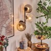 Ripoll Kogellampje, Wandlamp Amber, Duidelijk, Rookkleurig, 3-lichts