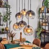 Koyoto Hanglamp, Kogellampje, Hanglamp Amber, Duidelijk, Rookkleurig, 6-lichts