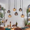 Koyoto Hanglamp, Kogellampje, Hanglamp Amber, Rookkleurig, 6-lichts