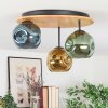 Ripoll Plafondlamp, Kogellampje Natuurlijke kleuren, Zwart, 3-lichts