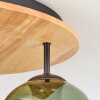 Ripoll Plafondlamp, Kogellampje Natuurlijke kleuren, Zwart, 3-lichts