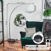 Bassagoda Staande lamp Chroom, Zwart, 1-licht