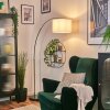 Bassagoda Staande lamp Chroom, Zwart, 1-licht