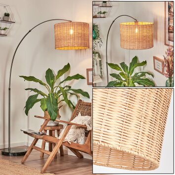 Cavaca Staande lamp Nikkel mat, Zwart, 1-licht