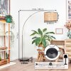 Ramila Staande lamp Nikkel mat, Zwart, 1-licht