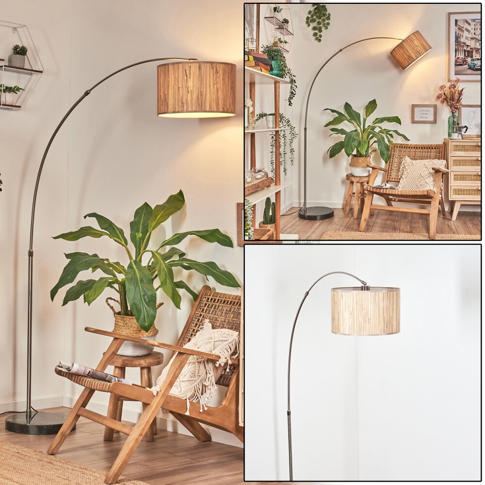 Bongal Staande lamp Nikkel mat, Zwart, 1-licht main product photo