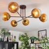Koyoto Plafondlamp, Kogellampje 78 cm Goud, Duidelijk, 6-lichts