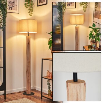 Soungou Staande lamp Natuurlijke kleuren, Zwart, 1-licht